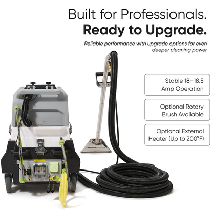 500 PSI Heated Carpet Extractor Machine with 100 CFM Vacuum & Dual Tanks