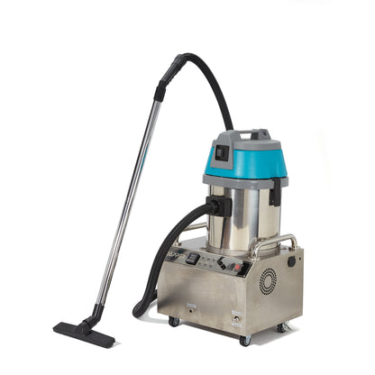 Commercial Steam Cleaner with Wet/Dry Vacuum and Upholstery - 2 Gallon Tank