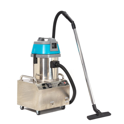 Commercial Steam Cleaner with Wet/Dry Vacuum and Upholstery - 2 Gallon Tank