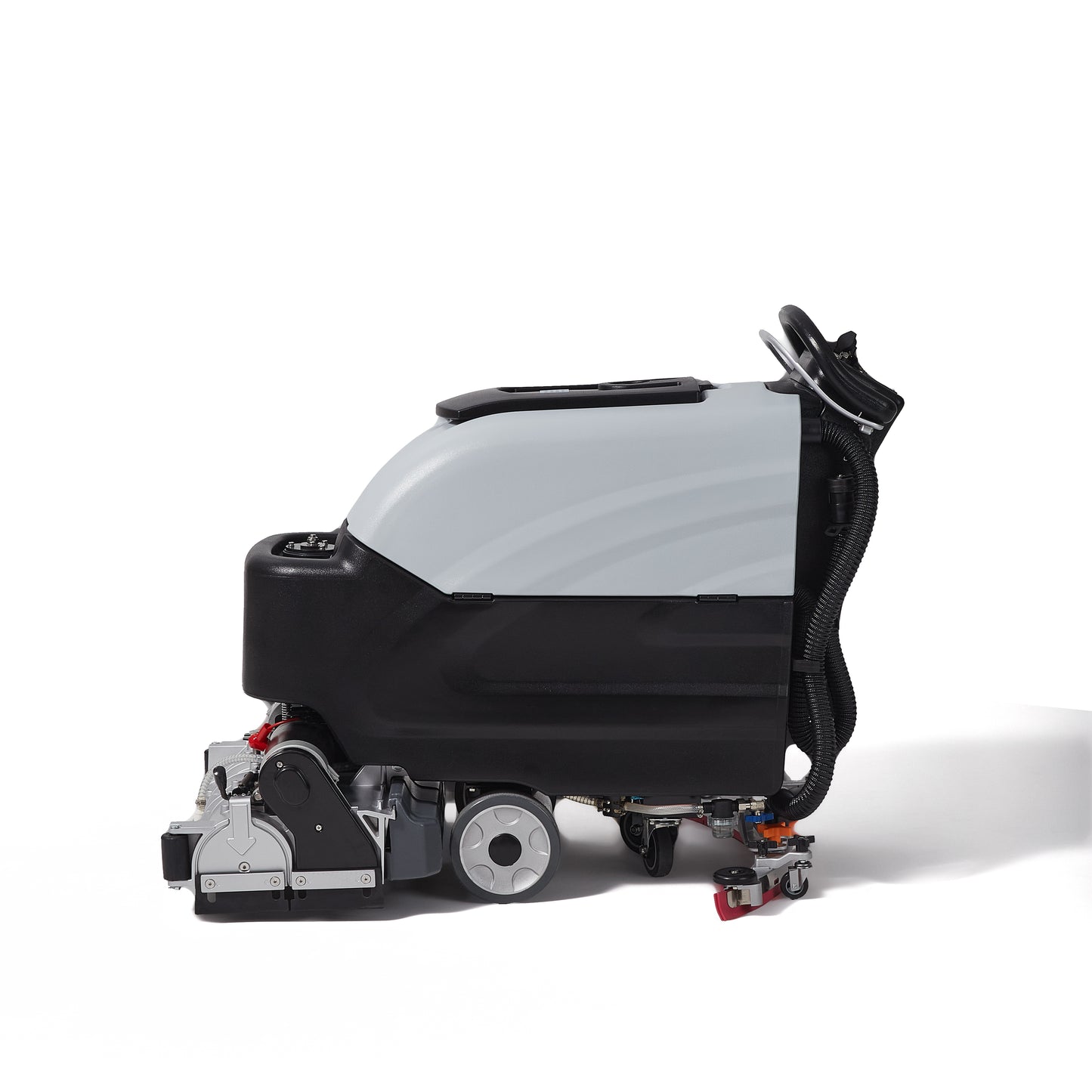 Battery-Powered Sweep & Scrub Commercial Floor Cleaning Machine, 25.5" Cleaning Path, 35" Squeegee, 14.5/17 Gal Tanks, Self-Propelled, 4-Hour Runtime, 2-Year Warranty