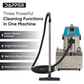 Commercial Steam Cleaner with Wet/Dry Vacuum and Upholstery - 2 Gallon Tank
