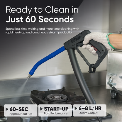 Commercial Steam Cleaner with 230°F Steam and 1 Gallon Tank