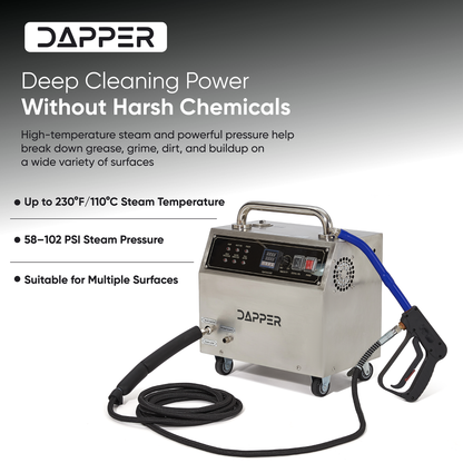 Commercial Steam Cleaner with 230°F Steam and 1 Gallon Tank