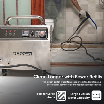 Commercial Steam Cleaner with 230°F Steam and 1 Gallon Tank