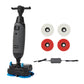 Battery-Powered Walk-Behind Floor Scrubber, 17" Cleaning Path, 17.5" Squeegee, 1.2-Gal Tank