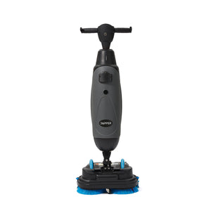 Hand Held Floor Scrubber Machine 17" Brush, 17.5" Squeegee, 1.2 Gal Tank