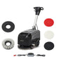 Battery-Powered Walk-Behind Floor Scrubber, 15" Brush, 19" Squeegee, 4.5-Gal Tank, Foldable Handle