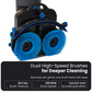 Battery-Powered Walk-Behind Floor Scrubber, 17" Cleaning Path, 17.5" Squeegee, 1.2-Gal Tank