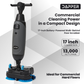 Battery-Powered Walk-Behind Floor Scrubber, 17" Cleaning Path, 17.5" Squeegee, 1.2-Gal Tank
