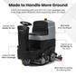Commercial Ride-On Floor Sweeper Scrubber Machine, 2-in-1 Sweep & Scrub, 25.5 in. Cleaning Path, 39.5 in. Squeegee, 24 Gal. Solution Tank, 29 Gal. Recovery Tank, 24V Battery