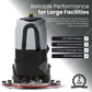 Commercial Ride-On Floor Sweeper Scrubber Machine, 2-in-1 Sweep & Scrub, 25.5 in. Cleaning Path, 39.5 in. Squeegee, 24 Gal. Solution Tank, 29 Gal. Recovery Tank, 24V Battery