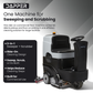 Commercial Ride-On Floor Sweeper Scrubber Machine, 2-in-1 Sweep & Scrub, 25.5 in. Cleaning Path, 39.5 in. Squeegee, 24 Gal. Solution Tank, 29 Gal. Recovery Tank, 24V Battery
