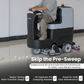 Commercial Ride-On Floor Sweeper Scrubber Machine, 2-in-1 Sweep & Scrub, 25.5 in. Cleaning Path, 39.5 in. Squeegee, 24 Gal. Solution Tank, 29 Gal. Recovery Tank, 24V Battery