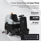 Commercial Ride-On 2-in-1 Sweep & Scrub Floor Sweeper Scrubber Machine, 31.5 in. Cleaning Path, 47 in. Squeegee, 42.5 Gal. Solution Tank, 47.5 Gal. Recovery Tank, 24V Battery