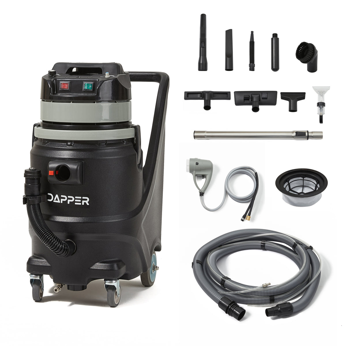 Wet/Dry Vacuum Cleaner with Steam, Water Extraction & Scrub Brush 4.5 Gal. Tank