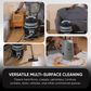 Commercial Wet/Dry Vacuum Cleaner with Soap Dispensing Scrub Brush, Complete Accessory Kit for Carpet, Upholstery & Hard Floor Cleaning, 1 Gal. Solution Tank, 3 Gal. Recovery Tank