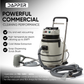 Wet Dry Vacuum Cleaner with Steam, Cold Water Extraction & Scrub Brush, 2.5 Gal. Tank