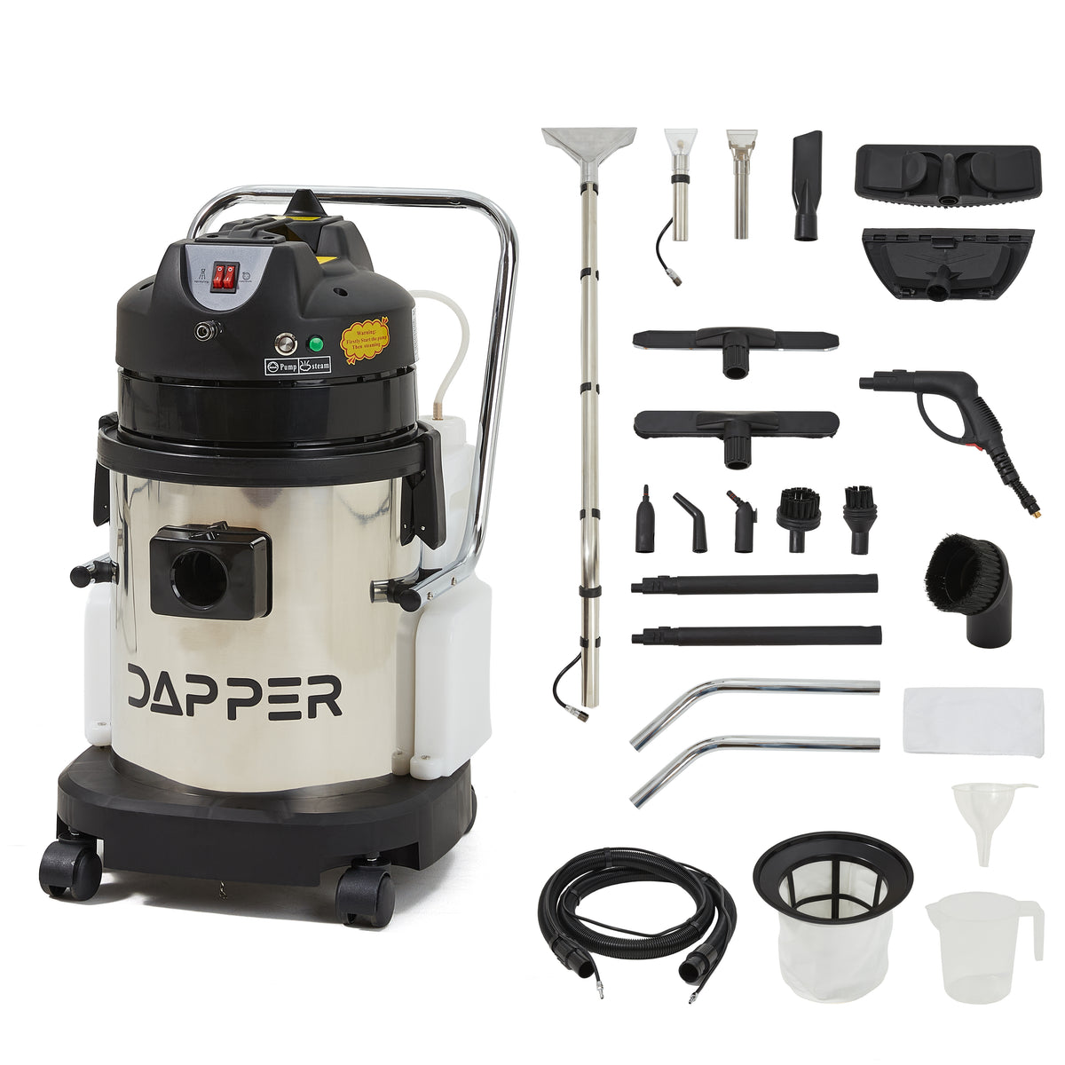 Wet Dry Vacuum & Steam Cleaner with Carpet & Upholstery Extraction 5.5 Gal. Recovery Tank