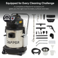 Wet Dry Vacuum & Steam Cleaner with Carpet & Upholstery Extraction 5.5 Gal. Recovery Tank