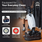 Battery Powered Portable Hand Held Walk Behind Floor Scrubber Machine 20.5 Inch Cleaning Path 22 Inch Squeegee 1.2 Gal Tank Up to 18000 Sq Ft per Hour