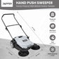 Walk Behind Hand Push Floor Sweeper - 5.25 Gal Capacity - 25.5" Sweeping Width