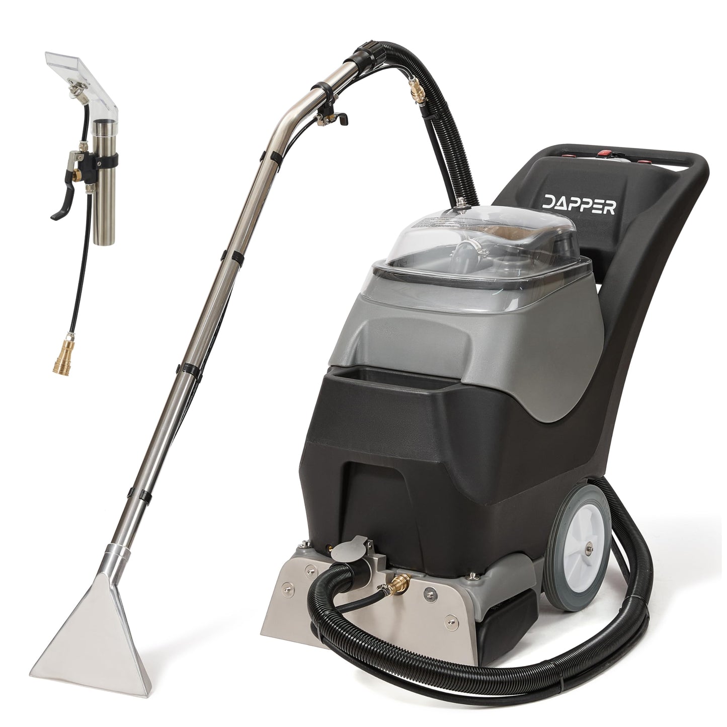 4-in-1 Carpet Extractor Steam Cleaner 18.5" 10.5/8 Gallon Tanks Upholstery & Floor Wand