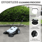 Walk Behind Hand Push Floor Sweeper - 5.25 Gal Capacity - 25.5" Sweeping Width