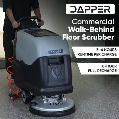 Walk Behind Floor Scrubber Machine 20" Brush, 31.5" Squeegee