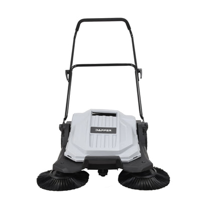 Walk Behind Hand Push Floor Sweeper - 5.25 Gal Capacity - 25.5" Sweeping Width