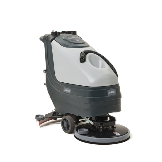 Battery Powered Walk Behind Floor and Carpet Scrubber Machine, 19" Brush, 30" Squeegee Width, 13.5 gal Tank