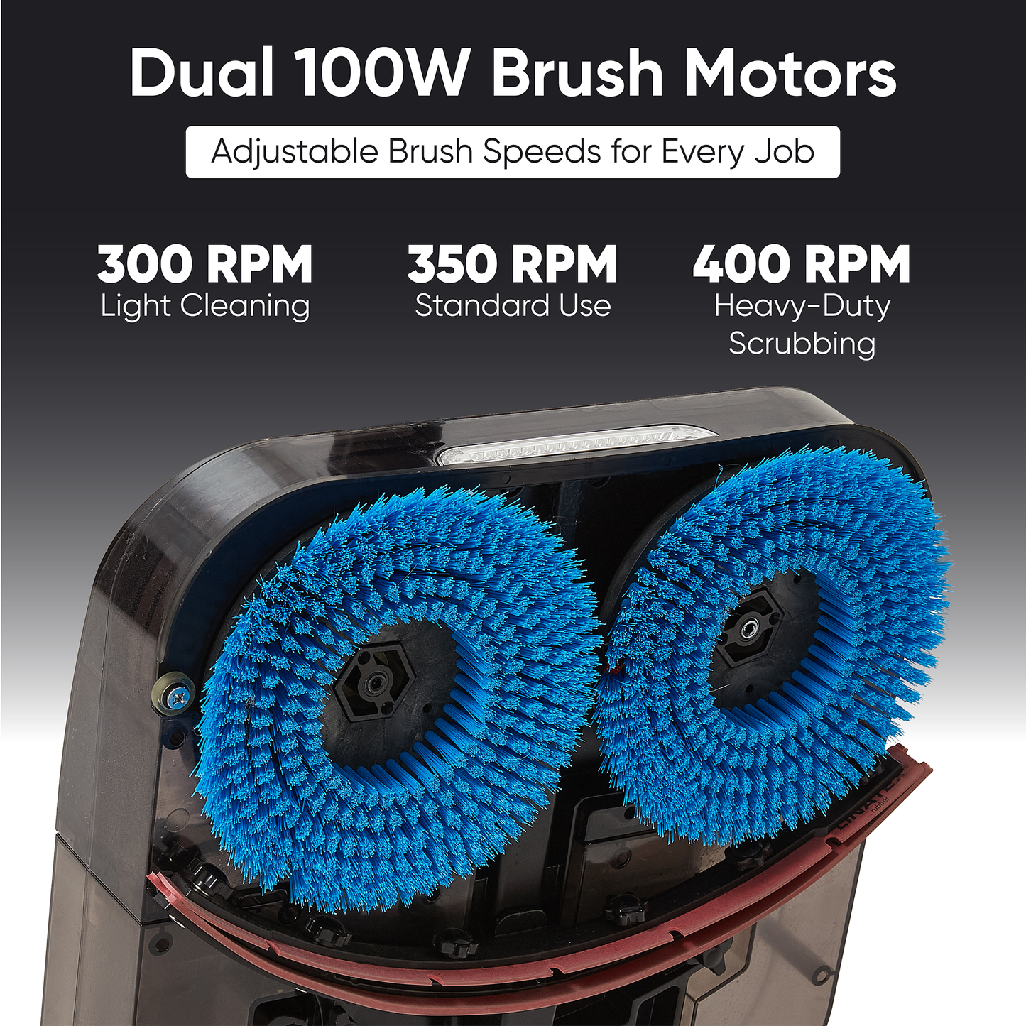 Mini Automatic Floor Scrubber Machine 16" Brush 3 Adjustable Speed Options