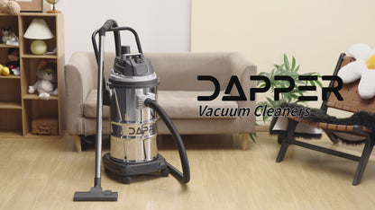 26.5 Gallon 11 Peak HP Wet/Dry Vacuum, Stainless Steel Tank, 2 in 1 Function Portable Shop Vacuum with Attachments, Built-in Drain Ideal