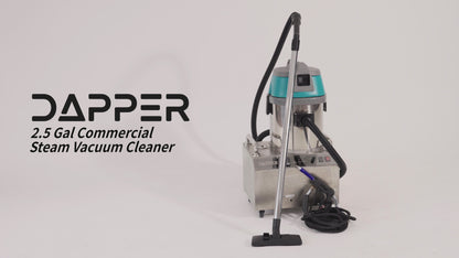 Commercial Steam Cleaner with Wet/Dry Vacuum and Upholstery - 2 Gallon Tank