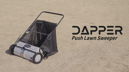 26-Inch Push Lawn Sweeper, Grass, Lawn and Leaf Cleanup Collector with Large 7 cu. ft. Hopper Bag