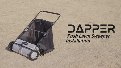 26-Inch Push Lawn Sweeper, Grass, Lawn and Leaf Cleanup Collector with Large 7 cu. ft. Hopper Bag