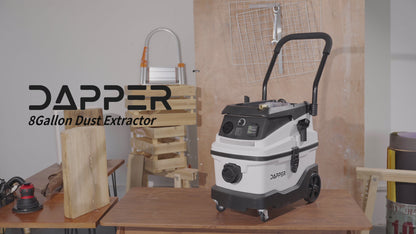 8 Gallon Wet Dry Dust Extractor Vacuum with Semi Auto HEPA Filter